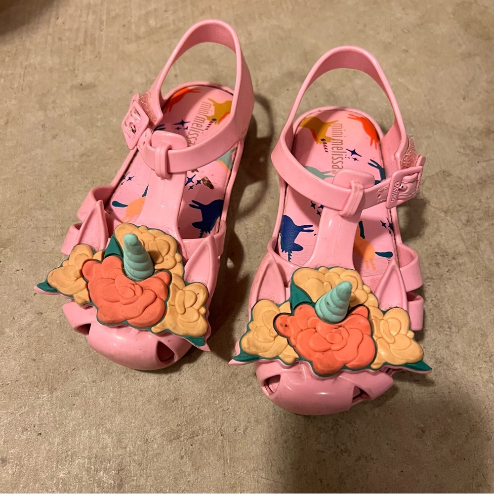 Mini Melissa unicorn shoes Size US9
